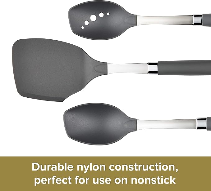 Anolon 10-Piece Nylon Mixed Tool Set, Graphite