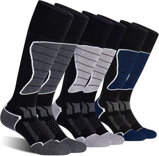 CS CELERSPORT 2/3/4 Pack Ski Socks for Men and Women Skiing, Snowboarding, Winter Performance Socks