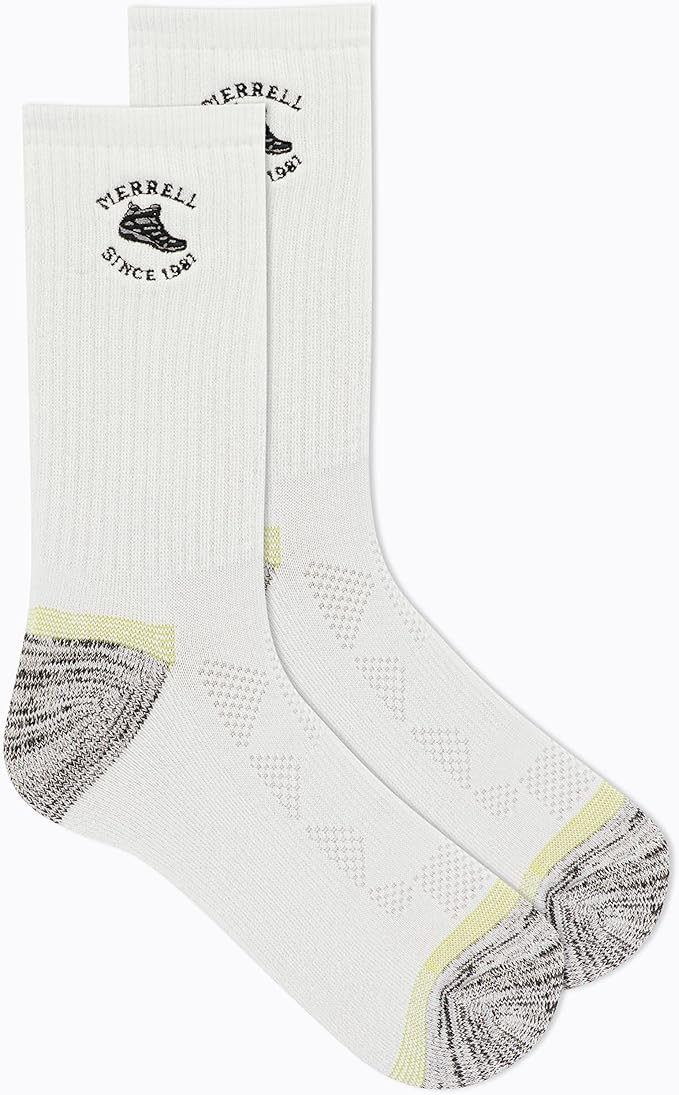 Merrell unisex-adult Men's and Women's Moab Hiking Mid Cushion Socks - Moisture Wicking & Arch Support