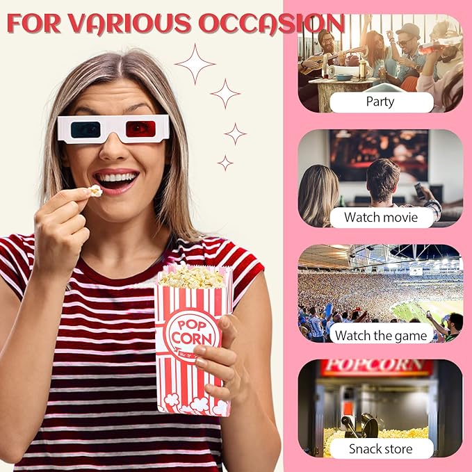 402 Pcs Popcorn Bags with Popcorn Scoop and Salt Shaker,1 oz Small Pop Corn Bags Popcorn Bags Individual Servings for Popcorn Machine Supplies Party Movie Night Theater