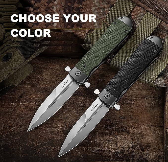 GANZO Adimanti Samson-BR Pocket Folding Knife D2 Steel Blade Anti-Slip G10 Handle with Clip Hunting Fishing Camping Outdoor EDC Pocket Knife (Brown)