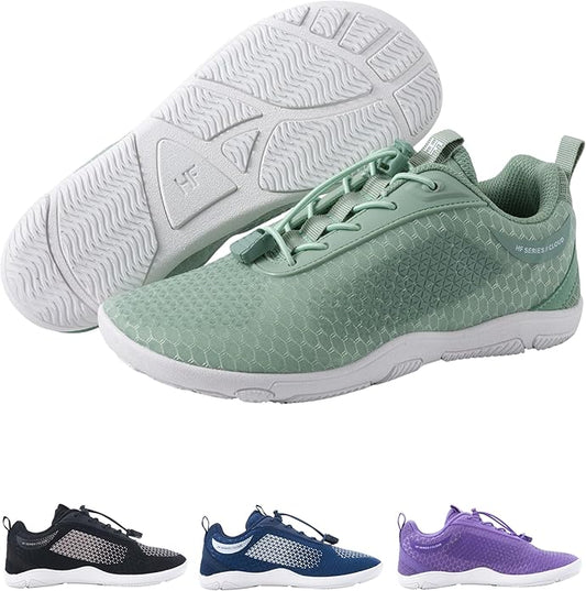 HF Cloud-Like Barefoot Shoes for Women & Men - Minimalist Shoes for Women, Arch-Support Breathable Splash-Proof Versatile Ergonomic Pain-Relief Posture-Improvement Hiking Boots Womens