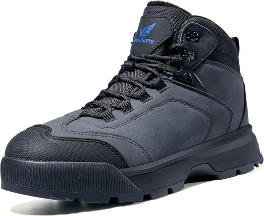 Wondamo Men's Waterproof Snow Boots Insulated Toe Cap Cold Weather Shoes Non-slip Lightweight Winter Boots