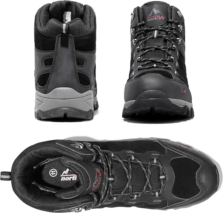 NORTIV 8 Men's Waterproof Hiking Boots Outdoor Mid Trekking Lightweight Mountaineering Shoes Paladin