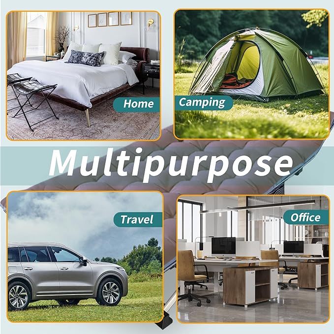 2-Pack Oversize XXL Cot with Mattress Comfortable Camping Cot for Adults Extra Wide Cots for Sleeping with Carry Bag Camping Bed Folding Cot 79" L x 32" W x 18" H Heavy Duty for Home Office Outdoor
