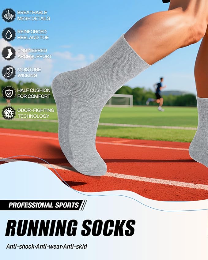 3 Pairs Men's Merino Wool Socks - Thermal Winter and Hiking Socks with Cushioned Support for Everyday Comfort