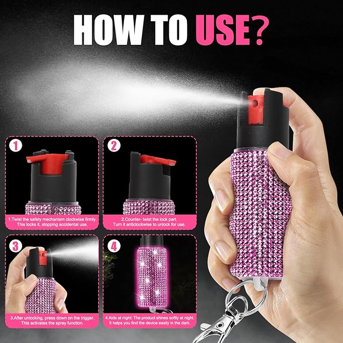 Powerful Compact Pepper Spray, Outdoor Personal Protection, Maximum Strength for Camping, Hiking, Outdoor Activities