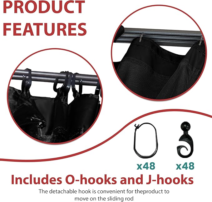 CoastShade Universal Replacement Canopy Mosquito Netting Screen Sidewalls Only for 10' x 10' Gazebo Canopy,Black