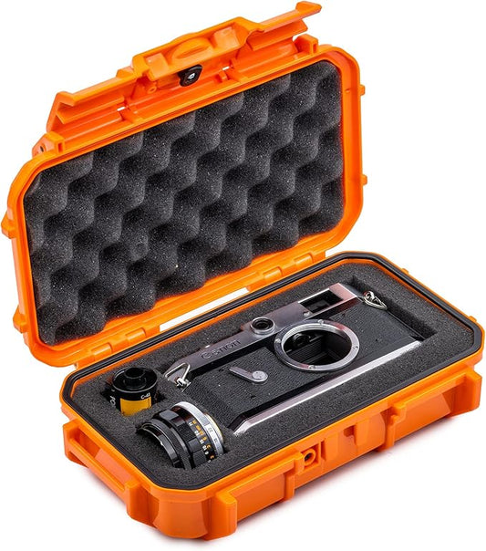 Evergreen 56 Waterproof Dry Box Protective Case with Pick & Pluck Foam - Travel Safe/Mil Spec/USA Made - for Cameras, Phones, Camping, Fishing, Hiking, Water Sports, Knives, Survival (Orange)