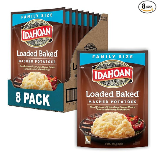 Idahoan Loaded Baked Mashed Potatoes, 8 Ounce (Pack of 8)