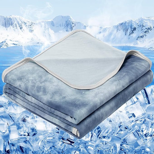 inhand Cooling Blanket Twin Size (60"x80"), Cooling Blankets for Hot Sleepers, Absorbs Heat to Keep Adults Cool for Summer Nights Sweats, Thin Cold Lightweight Blanket for Couch Bed, All Season Use