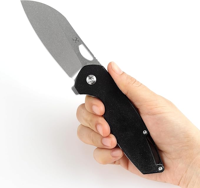 Kansept Model 6 Pocket Folding Knife - 3.1'' 154CM Material with Black G10 Handle - EDC & Camping Folding Knife - T1022A1