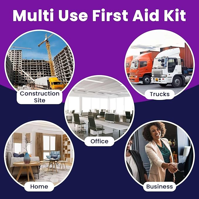 20 Person OSHA Compliant First Aid Kit for Businesses, Vehicles, Trucks, Construction Site - Type III, ANSI Class A Emergency Kit - 136 Piece Essential First Aid Supplies