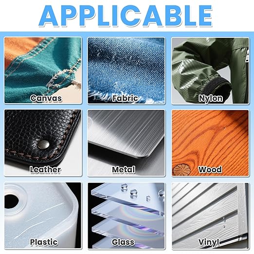 Waterproof Repair Tape for Fabric, Awning, RV Roof, Underbelly, Tarp, Tent, Sail and Boat Cover Outdoor Repair Patch, Heavy Duty, UVproof, Multipurpose Black