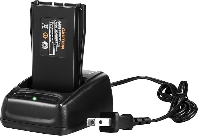 Rechargeable Long Range Two-Way Radios with Earpiece 6 Pack Arcshell AR-5 Walkie Talkies Li-ion Battery and Charger Included