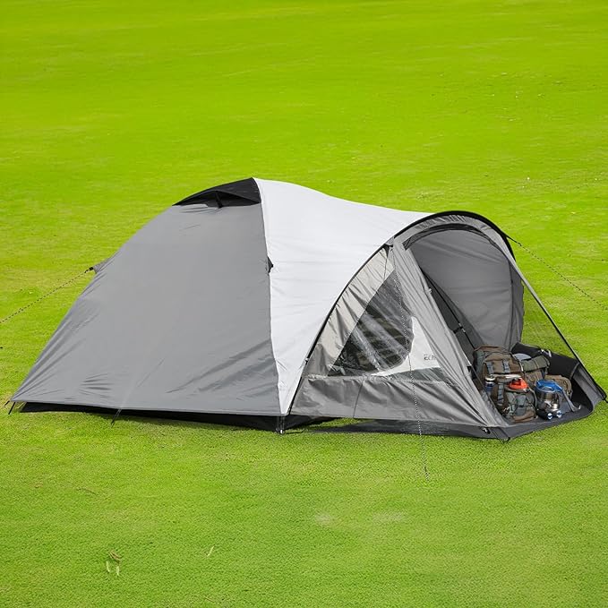 EchoSmile Camping Family Tent for 2-3 Person, Waterproof Dome Tent with Vestibule, Ultralight Easy Setup for Outdoor Camping, 3 Season