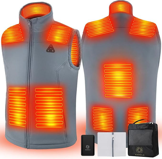 Heated Vest for Men with Battery Pack Included, Water & Wind Resistance Softshell Electric Vest for Hunting Hiking