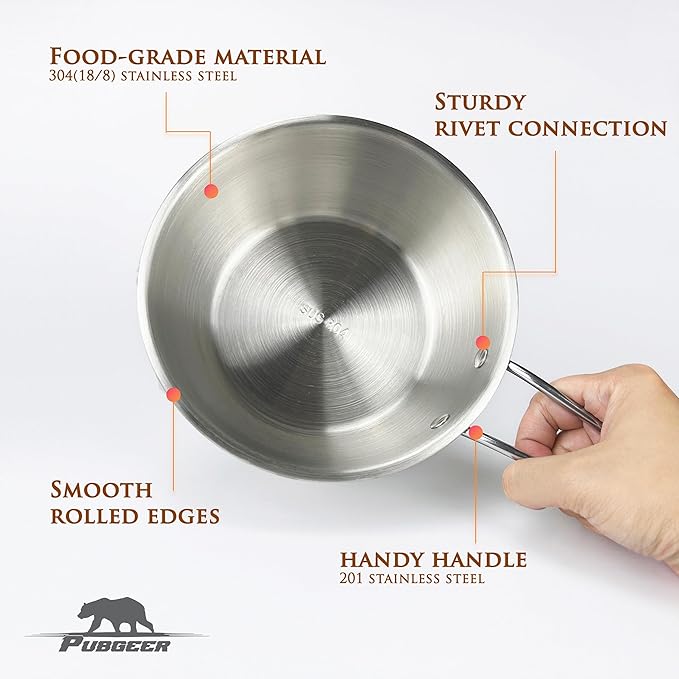 Camping Bowls 31oz (4 pack) - Nesting Stainless Steel bowl with Handles | Outdoor Sierra Cup | Ideal for RV Travel, Camping, and Backpacking | Makgeolli Bowls | Soup Bowls