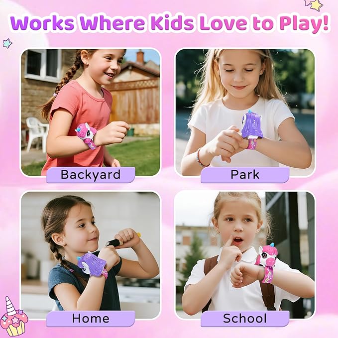 Vvinca Walkie Talkies for Kids 2 Pack - Toys for Age 3-4 5-7 8-12 Boys Girls Birthday 3 4 5 6 7 8 9 10 11 12 Year Old Long Range Camping Outdoor Toddler Toys Magical Pony Walkie-Talkie