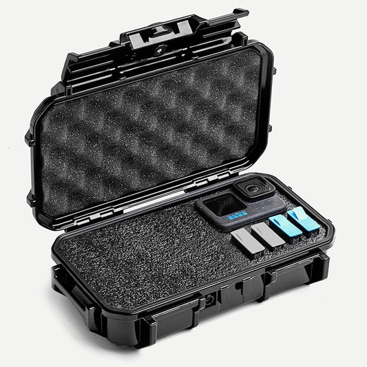 Evergreen ToughBox Tech Organizer – For Camera, Cables, Hard Drives, Compatible with GoPro etc. (Medium, PROFoam, Black)