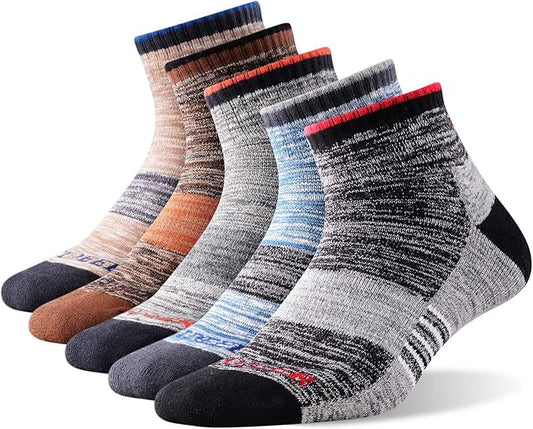 FEIDEER Men's Hiking Walking Socks, Multi-Pack Wicking Cushioned Outdoor Recreation Hiking Socks