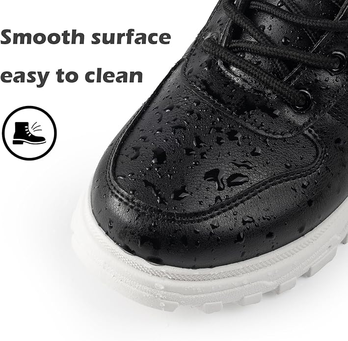 Womens Snow Boots Warm Winter Boots Ladies Fur Lined Ankle Boots Lace Up Outdoor Booties Anti-Slip Sneakers Waterproof Walking Shoes