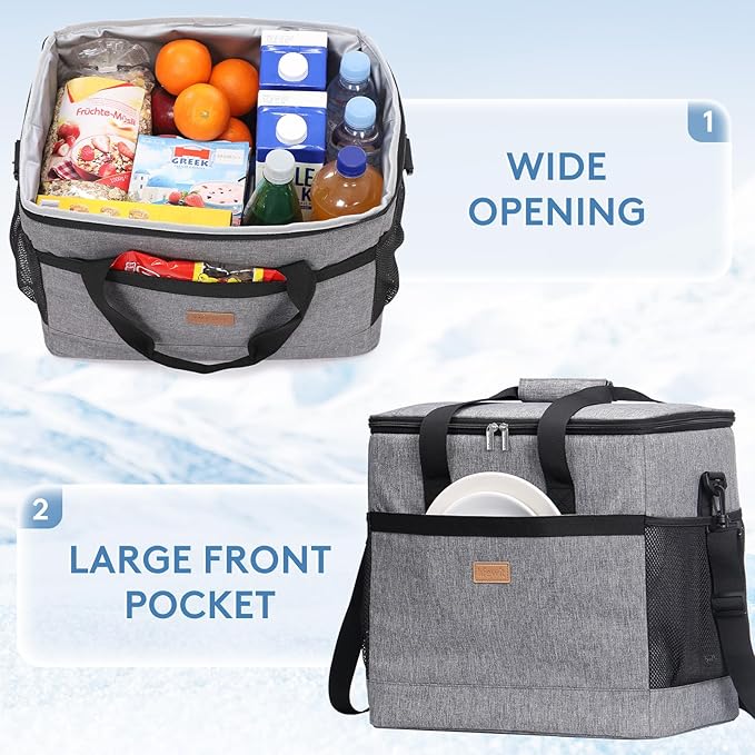 Lifewit Cooler Bag 30/50/60 Cans Collapsible and Insulated Large Lunch Bag Leakproof Soft Cooler Portable Tote for Camping/BBQ/Family Outdoor Activities