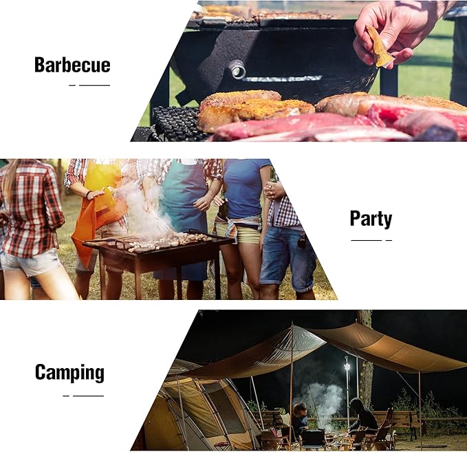 Lineslife Fire Pit Cooking Grate, Portable Rectangle Campfire Grill Grate with Handles, Heavy Duty Outdoor Steel Campfire BBQ Grill for Outside, Camping Cookware and Accessory, 36 Inch