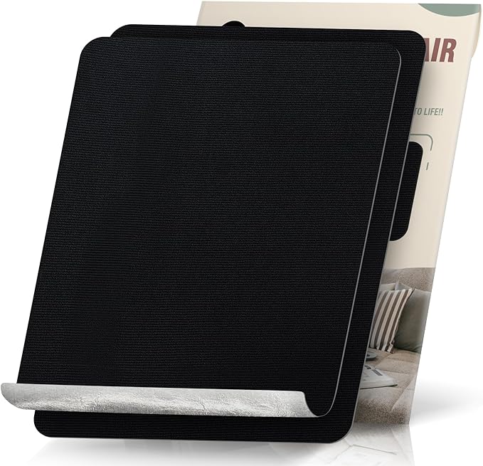 OAZ Canvas Repair Patch Self-Adhesive Fabric Patch, 9x11 Inch 2 Pcs, Waterproof Fabric Repair Patch for Furniture, Couch, Tent, Tote Bag, Sofa, Car Seat, Lounge Chair, Awning (Black)