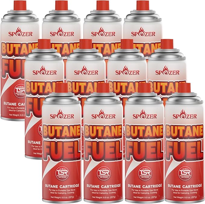 8oz Butane Canister, 227g Butane Gas For Camping Stoves And Torch Heads