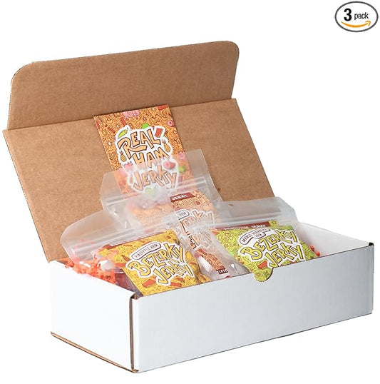 All Natural Real Ham | Jerky Gift Box | Whole Muscle Premium Cut | Pork Jerky | Low Fat | High Protein | Dry Texture | No Nitrates | Healthy American | Unique Gift for Men | Bezerky Jerky | 3 Bags