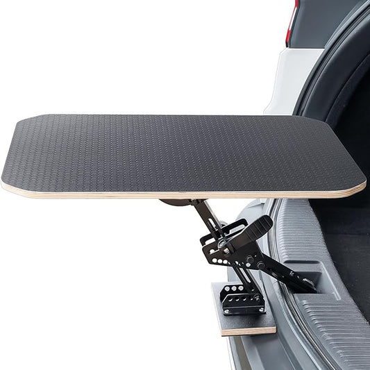 Portable Car Tailgate Table for Camping, SUVs, Vans | Folding Outdoor Vehicle Table for Road Trips, Tailgating, Work, & On-The-Go