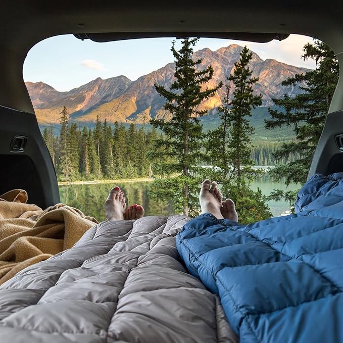 Camping Blanket, Packable Puffy Blanket Down Alternative Blanket Lightweight Windproof Resistant for Outdoors,Hiking, Backpacking,Beach,Car,Picnic,Stadium 39x55in