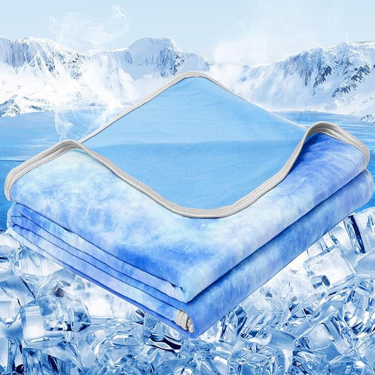 inhand Cooling Throw Blanket (50"x60"), Cooling Blankets for Hot Sleepers, Absorbs Heat to Keep Adults Cool for Summer Nights Sweats, Thin Cold Lightweight Blanket for Couch Bed, All Season Use