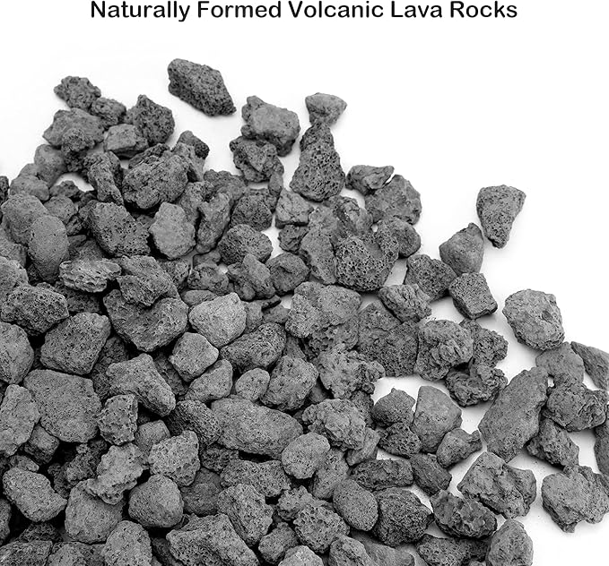 Stanbroil 10 Pounds Lava Rock Granules for Fire Bowls, Fire Pits, Gas Log Sets, and Indoor or Outdoor Fireplaces (0.4"- 0.8")