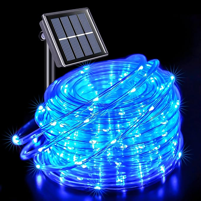 JMEXSUSS 200 LED Solar Pool Lights for Above Ground, 66 ft IP65 Waterproof Pools Lights Outdoor with 8 Modes, Pool Accessories Solar Rope Light for Trampoline Fence Yard Walkway