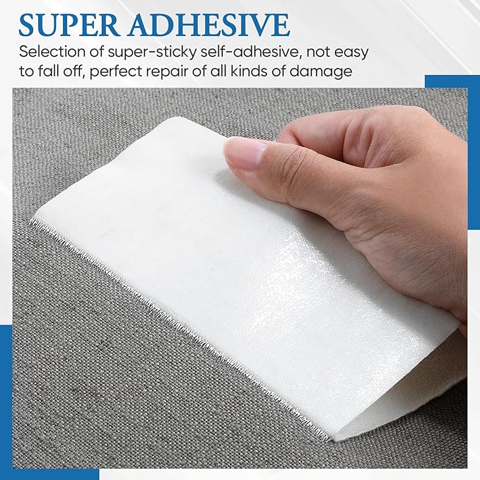 Canvas Patch 5.5 x 8 Inches 6Pcs Self-Adhesive Waterproof Canvas Patch Kit for Repairing Tents,Sofas,Boat Covers,Camping Chair,Awnings,Car Seats.(Gray)