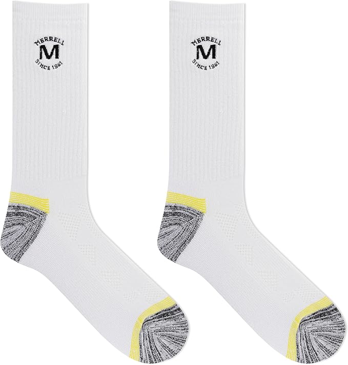 Merrell unisex-adult Men's and Women's Moab Hiking Mid Cushion Socks - Moisture Wicking & Arch Support