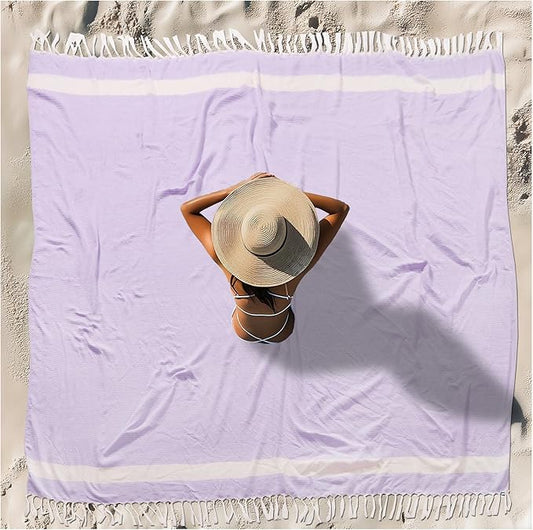 Oversized Turkish Beach Towel Blanket XXL Cotton Sandproof Towels Boho Woven Extra Large Big Sand Free Giant Throw Blankets Huge Quilt XL Picnic Camping Necessities Cloud for Adult Gifts