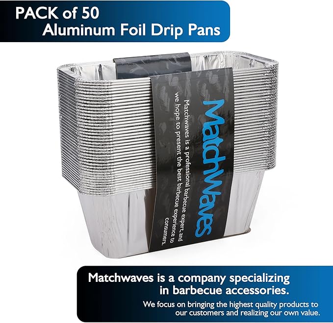 50 Pack Blackstone Grease Cup Liners, Grease Catcher Liner, Aluminum Foil Drip Pan for 28 and 36 inch Blackstone Griddle