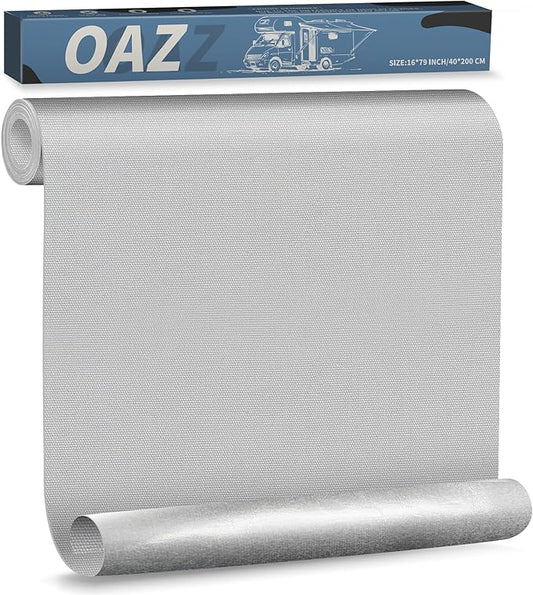 OAZ 16 x 79 inch Canvas Repair Patches Canvas Fabric Patch Self-Adhesive Canvas Repair Tape Waterproof Outdoor Gear Repair Patch Kit for Boat Cover Awning Sofa Chair Couch Tent Bag (Light Gray)