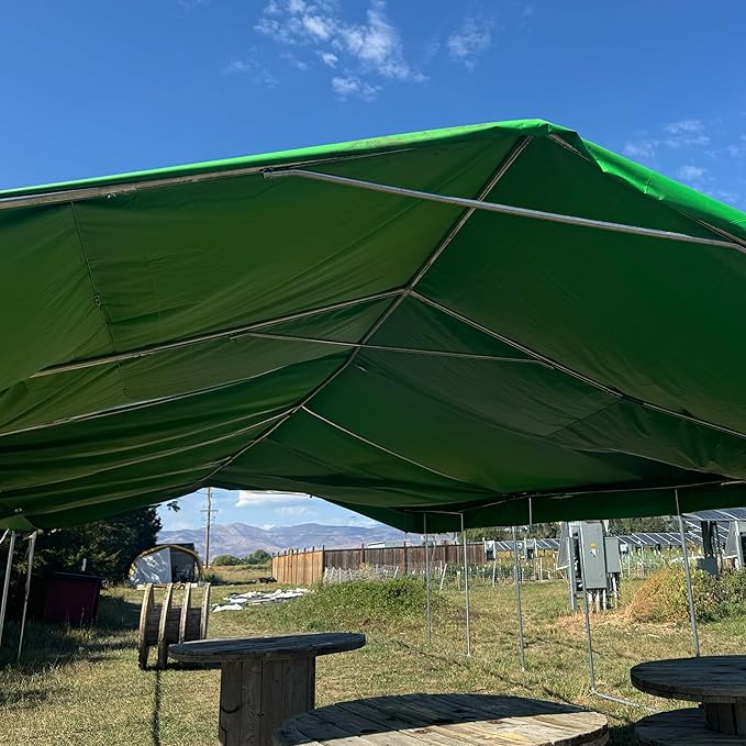 RENEGADE Industrial Tarp 44x22 ft Green – Heavy Duty, Waterproof, UV-Resistant, PFAS-Free – Large-Scale Tarpaulin for Jobsite Shielding, Equipment, Agriculture & Building Materials