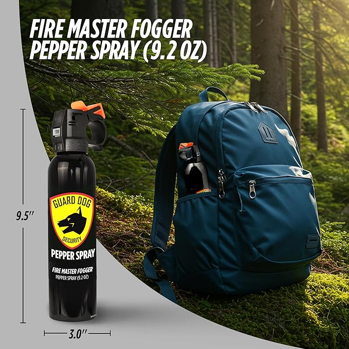 Guard Dog Security Fire Master OC Pepper Spray Self Defense, Police Strength with UV dye, Easy Access Outdoor Personal Protection