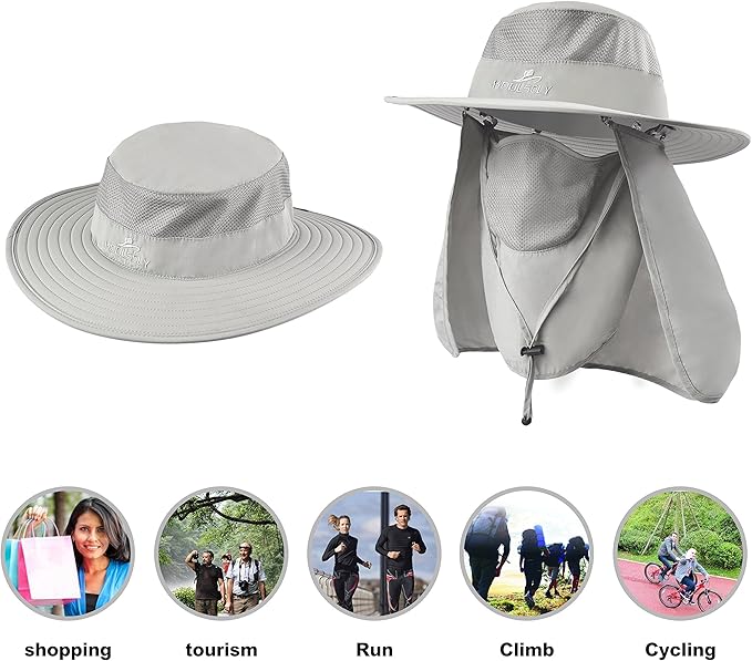 Fishing Hat,Sun Cap with UPF 50+ Sun Protection and Neck Flap,for Man and Women