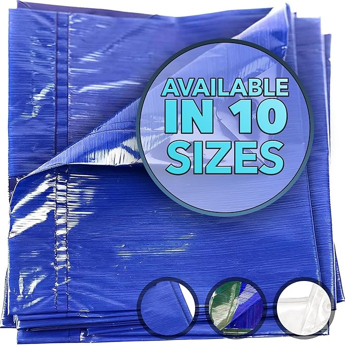 QUEEN OF TARPS | 16x20 Light Duty Tarp Waterproof, 70 GSM is 7 MIL, UV/Tear Resistant Tarp, Camping, Outdoor Furniture, Car, Tents, Painting, Firewood Protection | 16x20, Light Duty