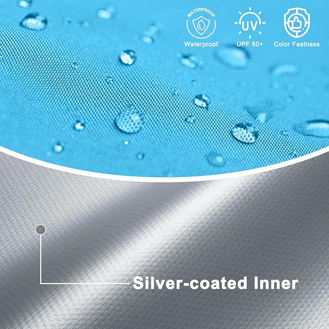 COOSHADE Pop Up Canopy Tent 8x8 with 2 Sidewalls, Outdoor Shade Instant Canopy Tents, Sky Blue