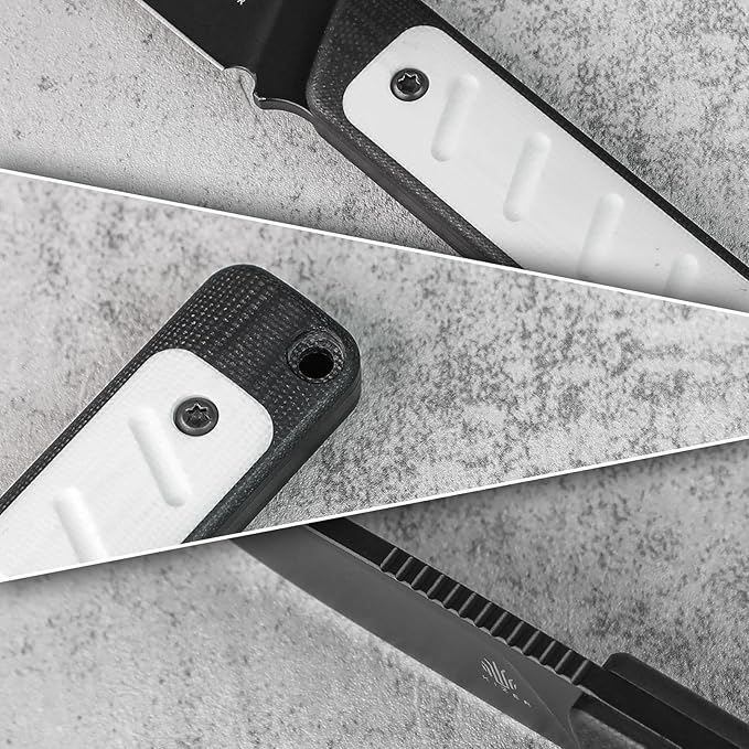 Kizer Smolt Fixed Blade Knife with Sheath, 2.98” 3V Steel Blade Fixed blade Knives with G10 Handle, Drop Point Small EDC for Men Women Camping Hunting Pocket Knife 1063A3