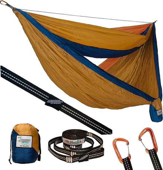Camping Hammocks | Single Double and Bunk Bed Backpacking Hammock | Featherlite Outdoorsman Survival | hammok hamick hamock | (Wild Turkey, ThirdWheeler)