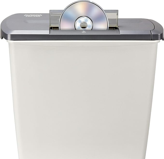 Aurora AS810SD 8-Sheet Strip-Cut Paper, CD and Credit Card Shredder Basket