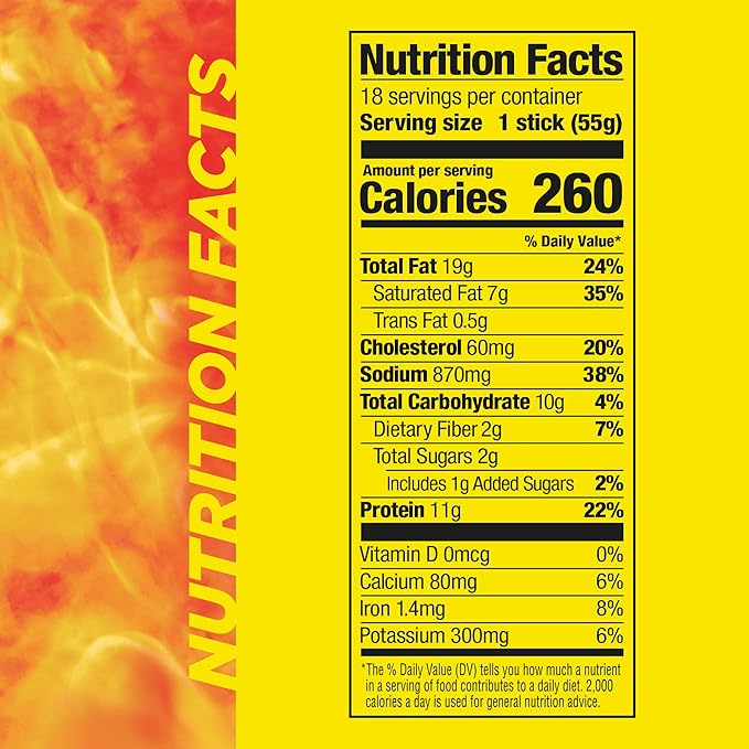 Slim Jim Monster Smoked Meat Sticks, Mild Flavor, High Protein, 1.94 oz. (18 Count)